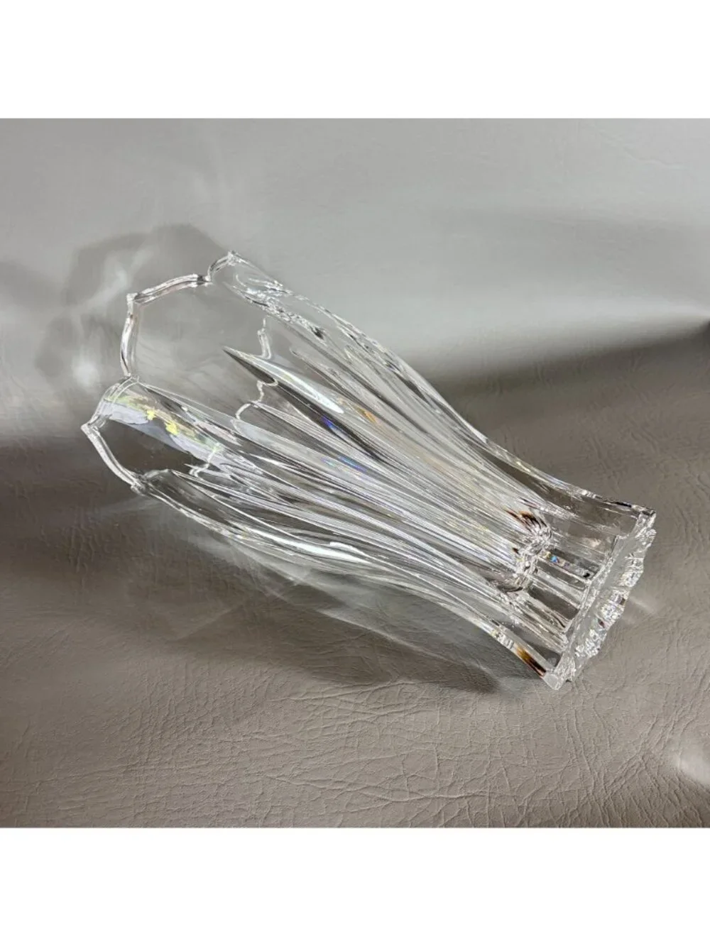 Vintage Gorham Lead Crystal Tulip Vase King Edward Fluted Scalloped 9.5